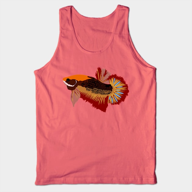 Betta splendens Tank Top by stargatedalek